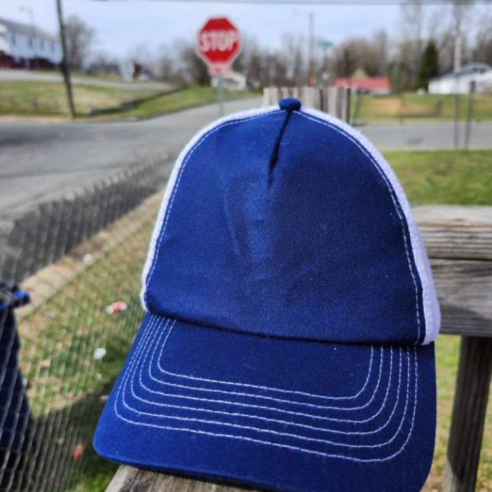 Blue and White Kids Cap
